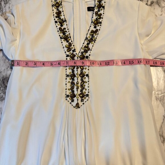 🎉😀CLEARANCE SALE!!!😀🎉 TADASHI SHOJI Beaded Layered Top - Picture 10 of 11